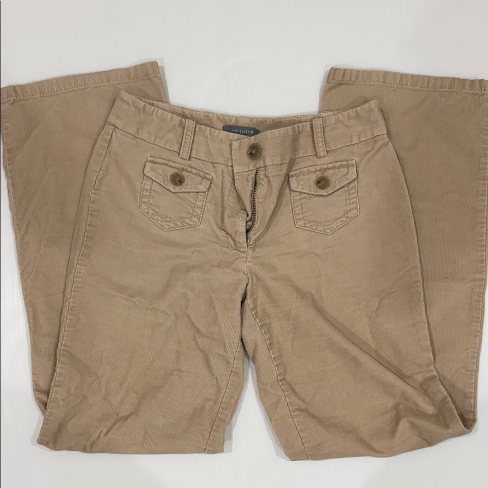Ann Taylor Beige Corduroy Pants
